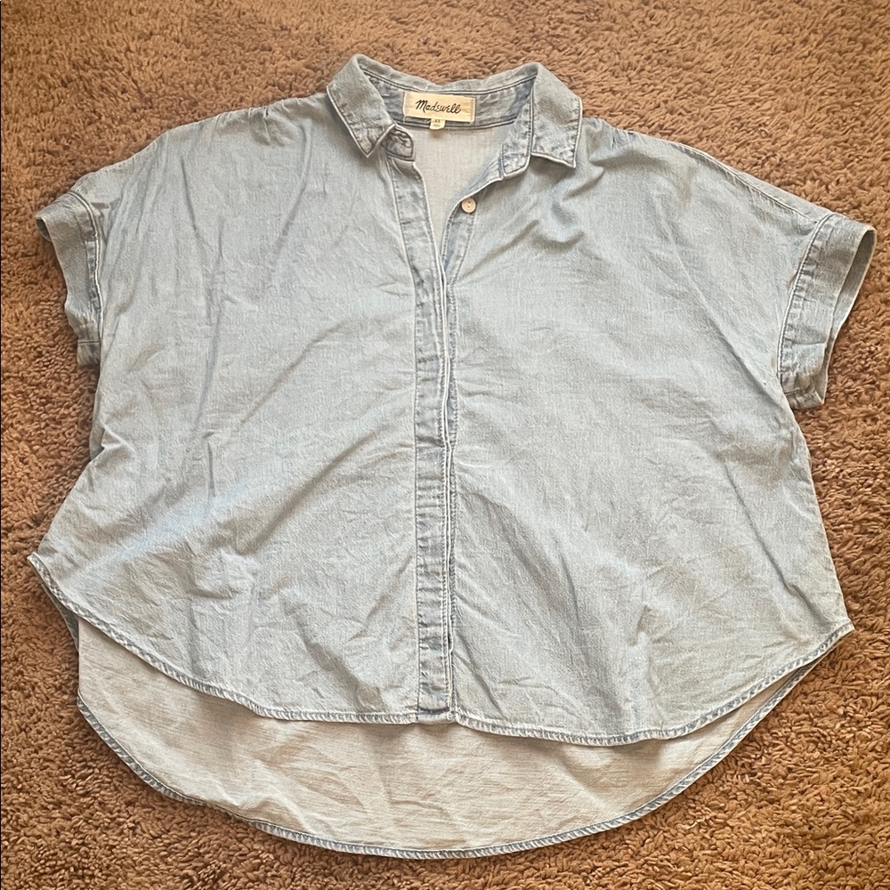 Madewell Chambray Short Sleeve Button-Up